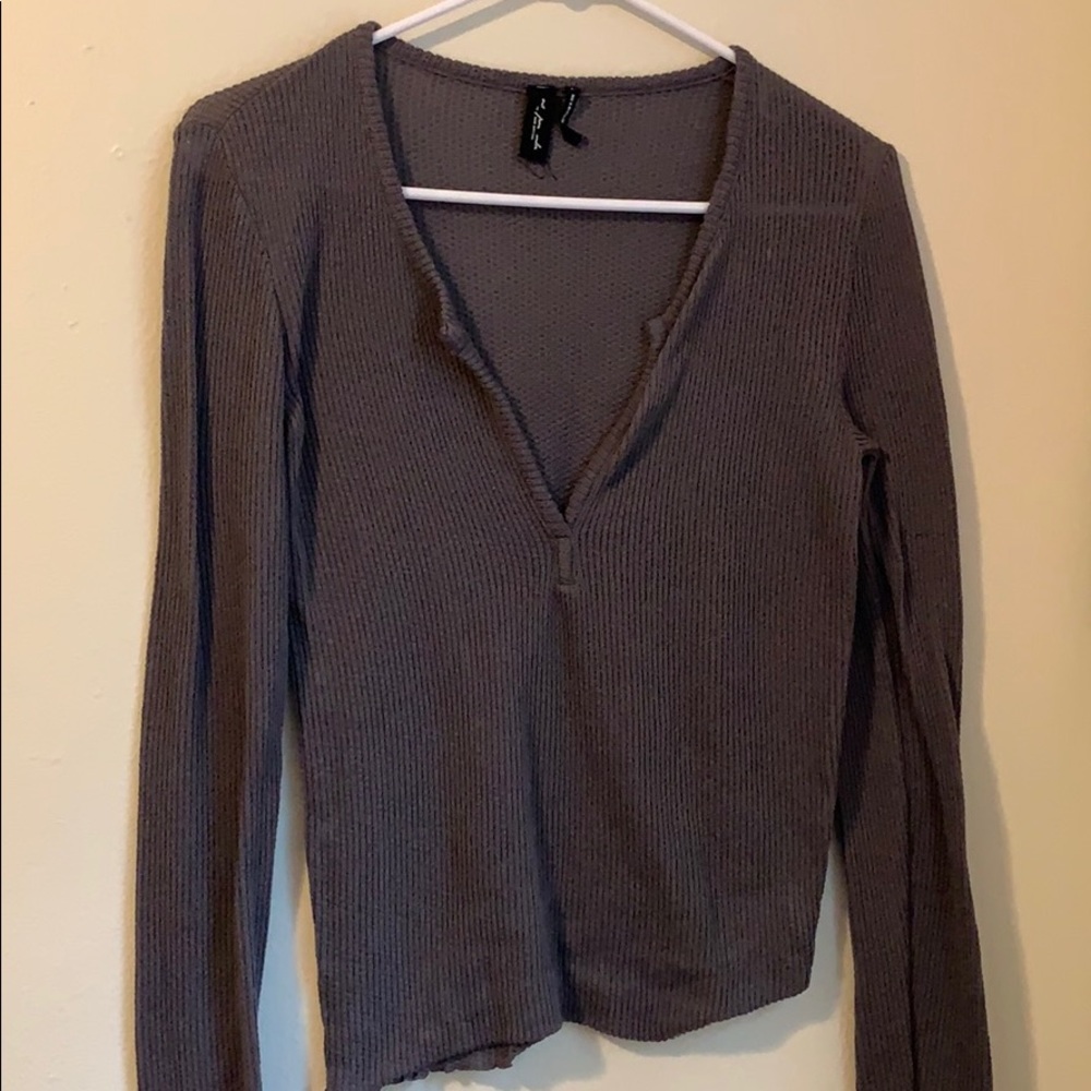 Urban Outfitters Dark Gray V-Neck